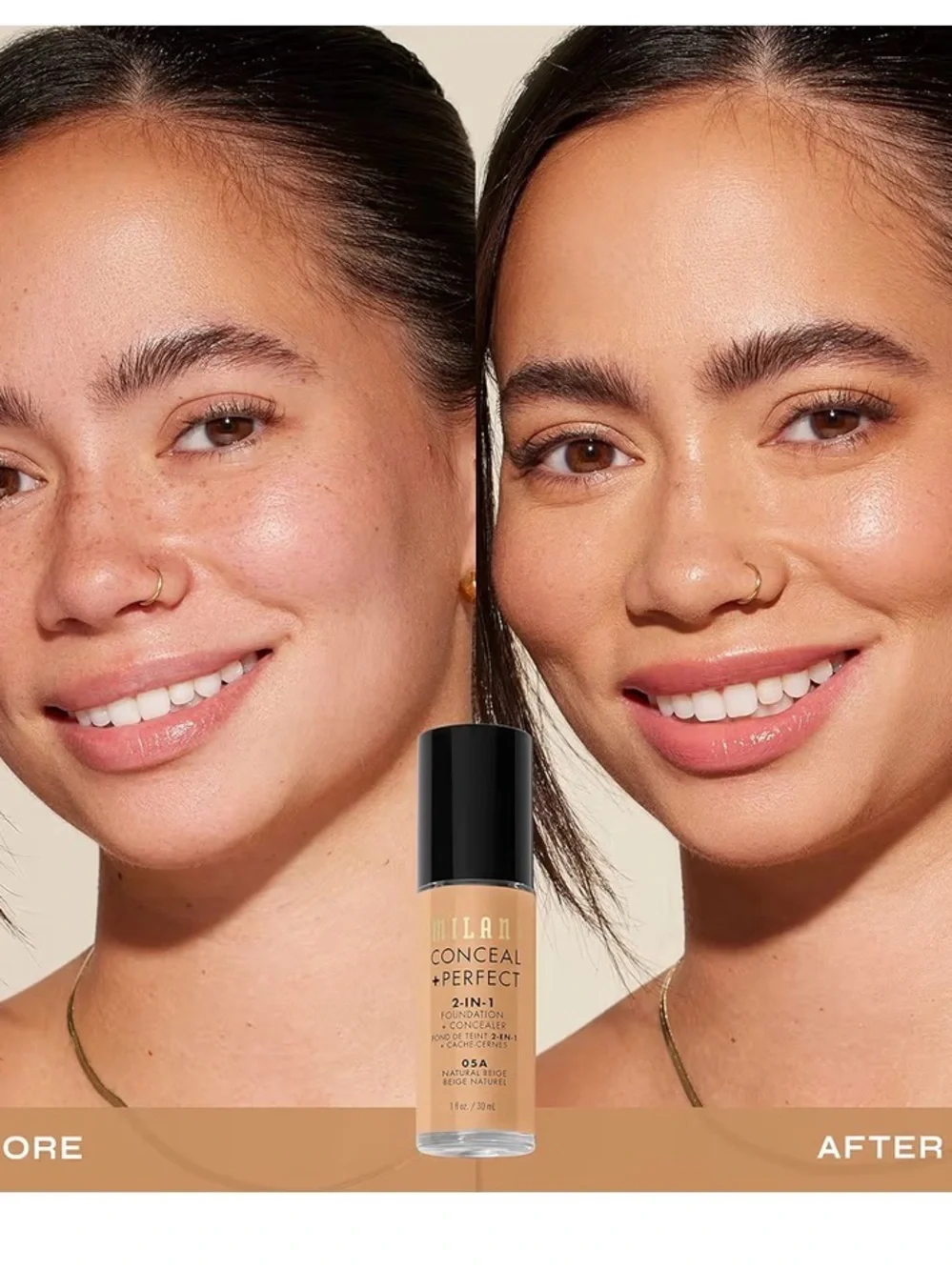 Milani Conceal + Perfect 2-in-1 Foundation & Concealer — Natural Beige